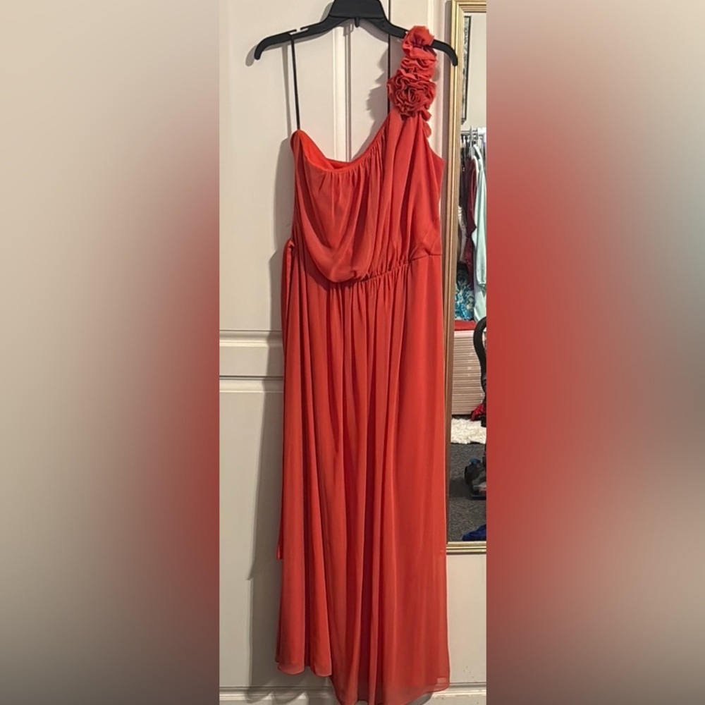 After Six Bold Coral Dress